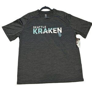 Seattle Kraken Shirt Men’s XL Bluish Grey Short Sleeve T-Shirt NHL Official NWT